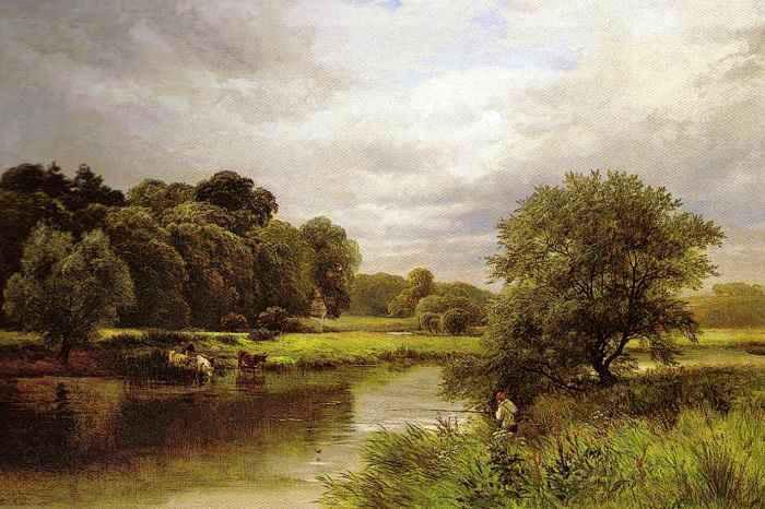 unknow artist Fishing on the Trent  by George Turner.